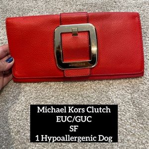 Michael Kors Light Red Clutch